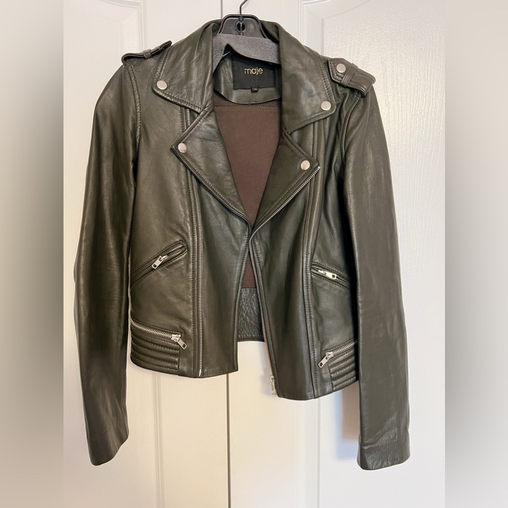 Maje leather biker Jacket